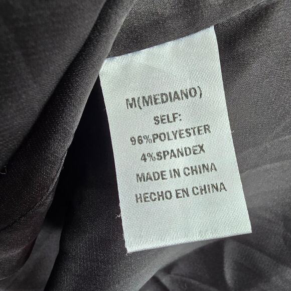 Fashion Nova Black Wrap Y2K Retro Club Long Sleeve Knee Length Dress Medium - Picture 7 of 8